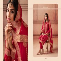 Zisa Aurum Wholesale Pure Taby Silk With Weaving jacquard Straight Suits
