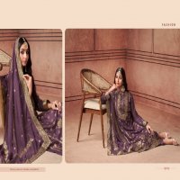 Zisa Aurum Wholesale Pure Taby Silk With Weaving jacquard Straight Suits
