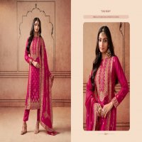 Zisa Aurum Wholesale Pure Taby Silk With Weaving jacquard Straight Suits