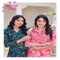 kavya lily vol 1 fully stitch chanderi casual wear shirt style long top with pant