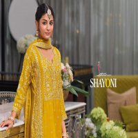 shayoni by eba lifestyle chinon embroidery work fully stitch pakistani 3pcs dress