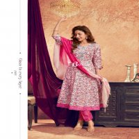 aneri vol 3 by bonie capsule print full stitch anarkali kurti pant dupatta