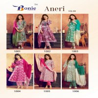 aneri vol 3 by bonie capsule print full stitch anarkali kurti pant dupatta