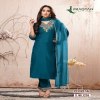 Pragyan Poshak Vol-1 Wholesale Roman Silk Top With Pant And Dupatta