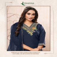 Pragyan Poshak Vol-1 Wholesale Roman Silk Top With Pant And Dupatta