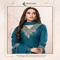 Pragyan Poshak Vol-1 Wholesale Roman Silk Top With Pant And Dupatta