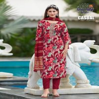 CASUAL VOL 3 BY RADHIKA LIFESTYLE CASUAL WEAR RAYON PRINT READYMADE 3PCS DRESS