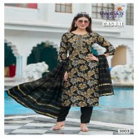 CASUAL VOL 3 BY RADHIKA LIFESTYLE CASUAL WEAR RAYON PRINT READYMADE 3PCS DRESS