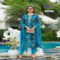 CASUAL VOL 3 BY RADHIKA LIFESTYLE CASUAL WEAR RAYON PRINT READYMADE 3PCS DRESS