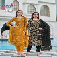 CASUAL VOL 3 BY RADHIKA LIFESTYLE CASUAL WEAR RAYON PRINT READYMADE 3PCS DRESS