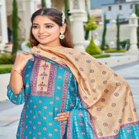 Aanchi Umika Wholesale Fancy Fabric With Crochet Work Top With Pant And Dupatta