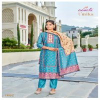 Aanchi Umika Wholesale Fancy Fabric With Crochet Work Top With Pant And Dupatta