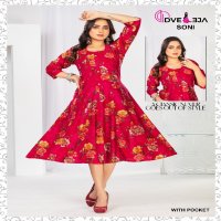 Dveeja Sony Series Wholesale Ghera Kurtis Combo