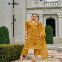 Lady Leela Aleena Wholesale Embroidery And Handwork Kurtis With Pant And Dupatta