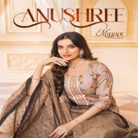 Mayur Anushree Vol-1 Wholesale Heavy Poplene Cotton With Work Dress Material