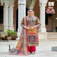 bellla vol 10 by alok suits pure muslin pakistani print suits