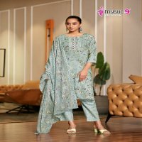 Mystic 9 Sofiya Vol-1 Wholesale Premium Cotton With Embroidery Kurti With Pant And Dupatta