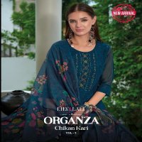 Lily And Lali Organza Chikan Kari Vol-3 Wholesale Schiffli And Hand Work Tops With Pant And Dupatta