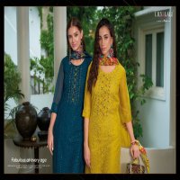 Lily And Lali Organza Chikan Kari Vol-3 Wholesale Schiffli And Hand Work Tops With Pant And Dupatta