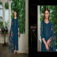 Lily And Lali Organza Chikan Kari Vol-3 Wholesale Schiffli And Hand Work Tops With Pant And Dupatta