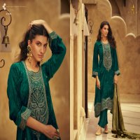 AIQA Shikarbagh Wholesale Pure Velvet With Fancy Work Winter Suits