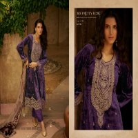 AIQA Shikarbagh Wholesale Pure Velvet With Fancy Work Winter Suits