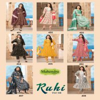 Mahendra Fashion Ruhi Vol-4 Wholesale Fancy Capsule Print Kurtis With Pant And Dupatta