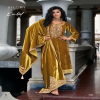 Kilory Qurbat Wholesale Pure Premium Velvet With Coding Work Winter Salwar Suits