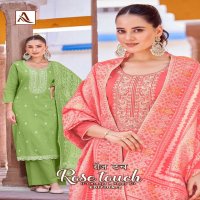 rose touch vol 2 by alok suits pure zam embroidery 3pcs suits