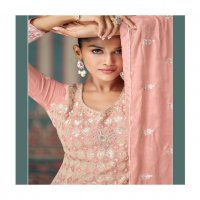 shagun by sayuri designer chinon silk full stitch fashionable 3pcs dress