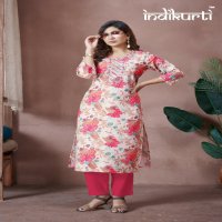 kajal by indikurti vertican rayon new trendy full stitch combo set long kurti