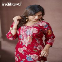 kajal by indikurti vertican rayon new trendy full stitch combo set long kurti