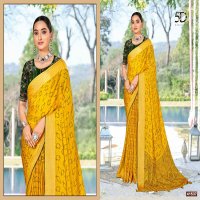 5D Designer Panchi Vol-5 Wholesale Nilgiri Chiffon Ethnic Sarees