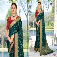 5D Designer Panchi Vol-5 Wholesale Nilgiri Chiffon Ethnic Sarees