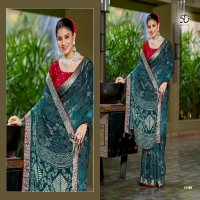 yamuna vol 18 by 5d designer beautiful moss chiffon saree collection