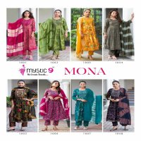 Mystic 9 Mona Vol-1 Wholesale Premium Quality Nyra Cut Kurtis With Pant And Dupatta