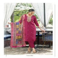 OSSM Meera Wholesale Viscose Vetican Silk Tops With Pant And Dupatta