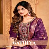 Banwery sathiya vichitra silk cotton readymade 3pcs dress