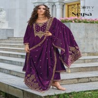 kilory trends neysa velvet winter special top pant with dupatta material