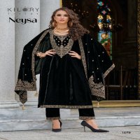 kilory trends neysa velvet winter special top pant with dupatta material