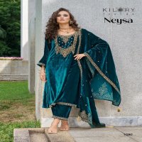 kilory trends neysa velvet winter special top pant with dupatta material