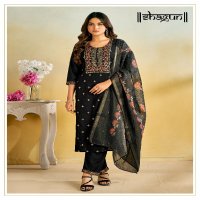 Banwery shagun embroidery fullstitch plus size rayon 3pcs dress