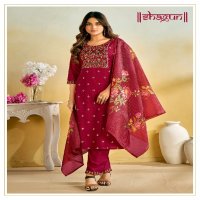 Banwery shagun embroidery fullstitch plus size rayon 3pcs dress