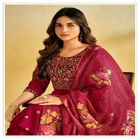 Banwery shagun embroidery fullstitch plus size rayon 3pcs dress