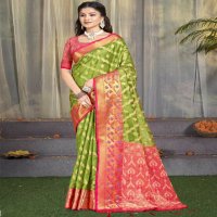 bunawat akshya Cotton silk wedding festival wear cotton silk saree collection