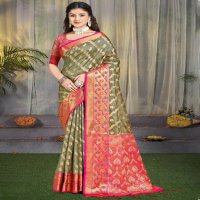 bunawat akshya Cotton silk wedding festival wear cotton silk saree collection