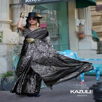 kazule by rajtex satin crepe printed trendy saree collection