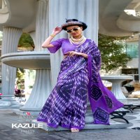 kazule by rajtex satin crepe printed trendy saree collection