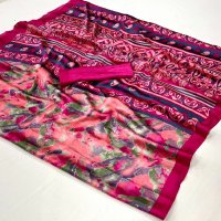 kazule by rajtex satin crepe printed trendy saree collection