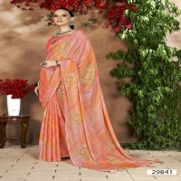 Vallabhi Tamia Wholesale Chiffon Fabrics Ethnic Sarees